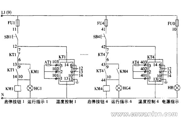电伴热带温度控制原理图