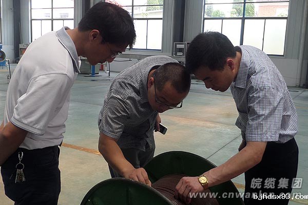 客户参观并联电伴热带生产工艺